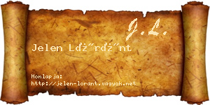 Jelen Lóránt névjegykártya